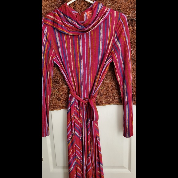 Vintage  1970s Miss O size 10 wine colored dress. 10. - Picture 4 of 10